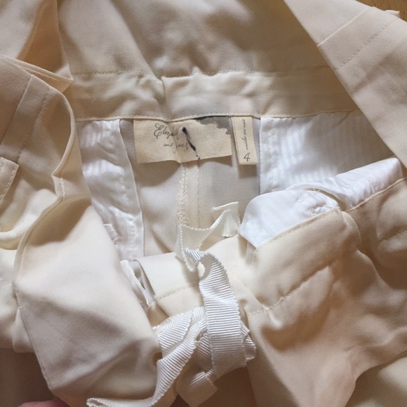 ELIZABETH & JAMES HIGH WAIST IVORY WIDE LEG PANT 4